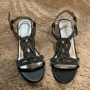 London Fog LFW-MACEY Black FAB/STONES DRESS SHOE, Size 7M